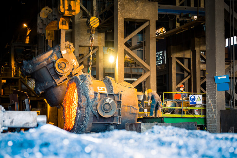 interior view of a steel factory,steel industry in city of China.